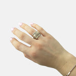 Ithil Garnet Mixed Metal Spinner Ring - Big Bag NY