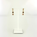 JASMINE Mini Huggie Hoops with Garnet and Rose Quartz - Big Bag NY