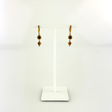 JASMINE Mini Huggie Hoops with Garnet and Rose Quartz - Big Bag NY