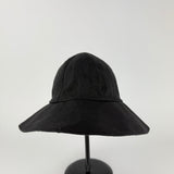 JD Dune Foldable Floppy Linen Sun Hat Black-Big Bag NY