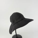 JD Dune Foldable Floppy Linen Sun Hat Black2-Big Bag NY