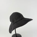 JD Dune Foldable Floppy Linen Sun Hat Black2-Big Bag NY