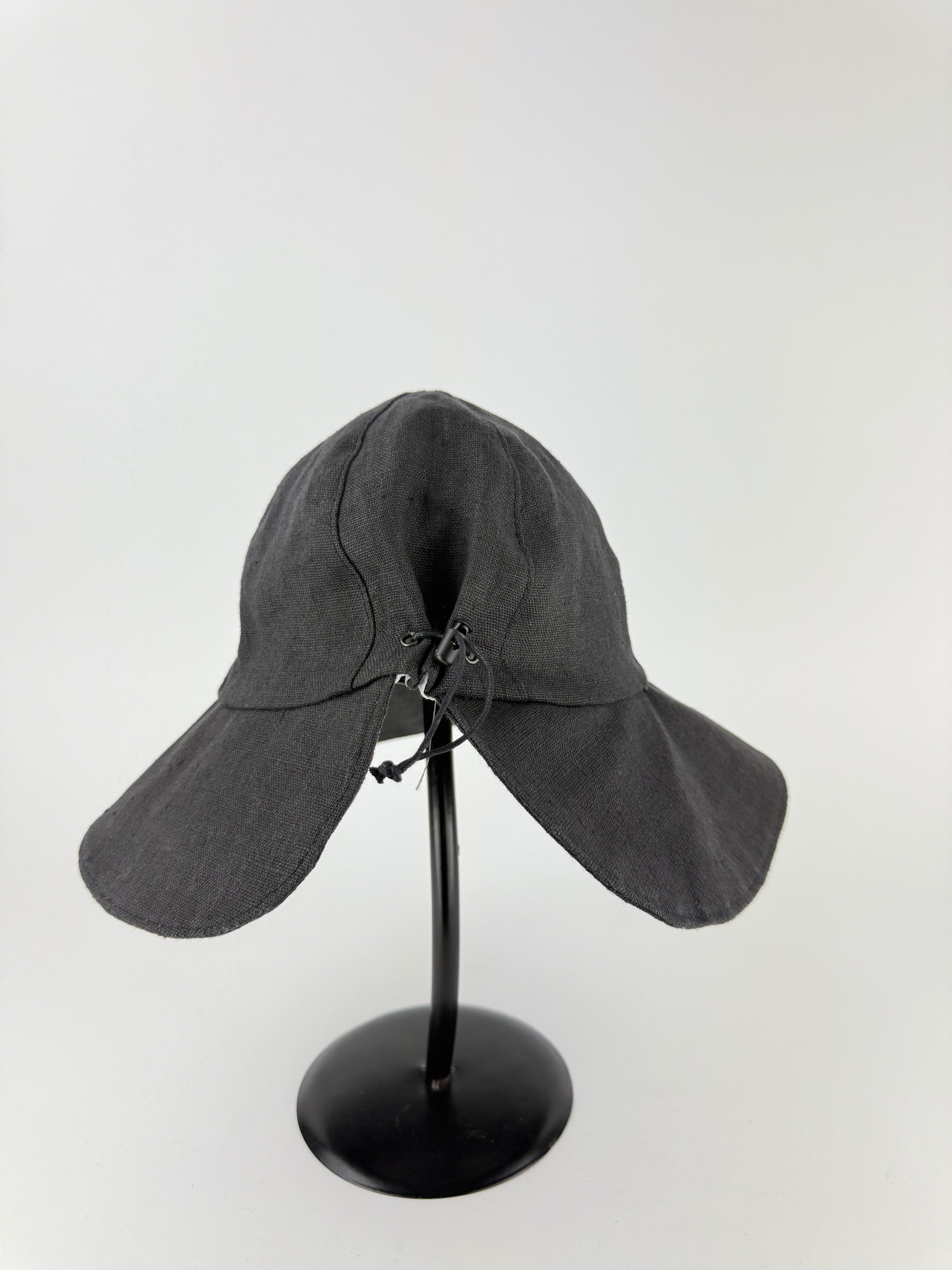 JD Dune Foldable Floppy Linen Sun Hat Black3-Big Bag NY