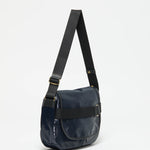 Jack Gomme GABY Linen Satchel Messenger Bag Navy - Big Bag NY