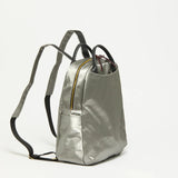 Jack Gomme LAMI Backpack Coated Linen SILVER  - Big Bag NY