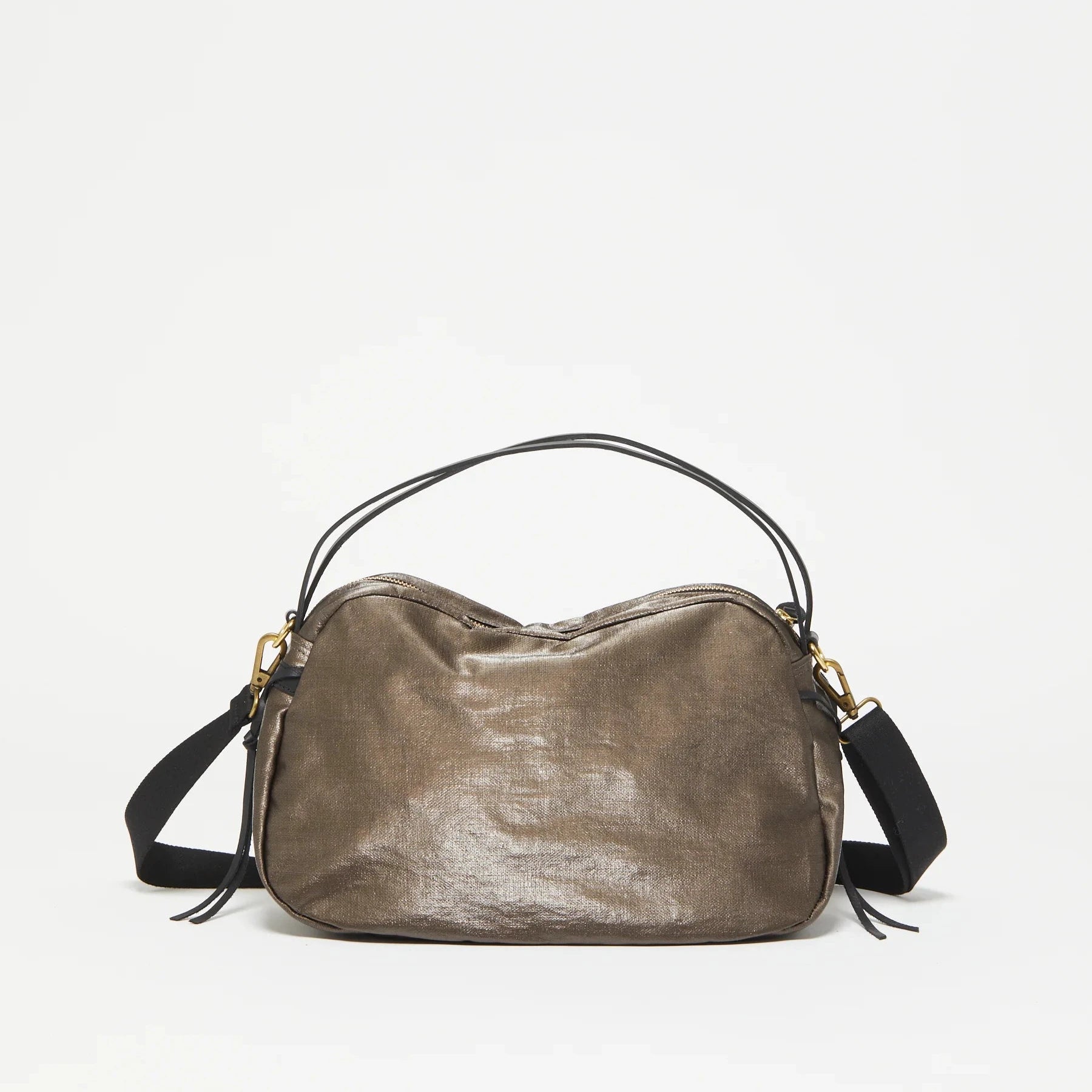 Jack Gomme Linen LeBowl Shoulder and Crossbody Bag in Chestnut - Big Bag NY