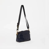 Jack Gomme Mini Linen Shoulder and Crossbody Bag in Deep - Big Bag 