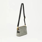 Jack Gomme Mini Linen Shoulder and Crossbody Bag in Silver - Big Bag 