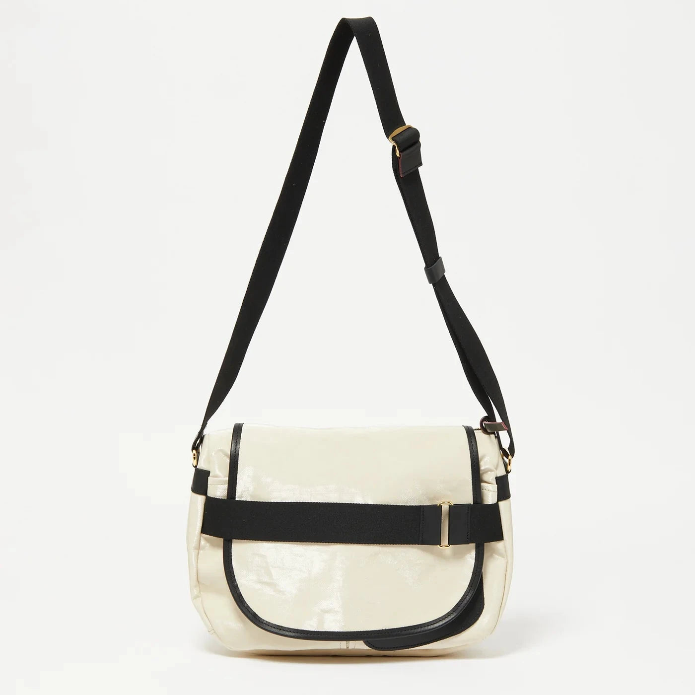 Jack Gomme PETIT GABY Linen Messenger Bag in Crema - Big Bag NY