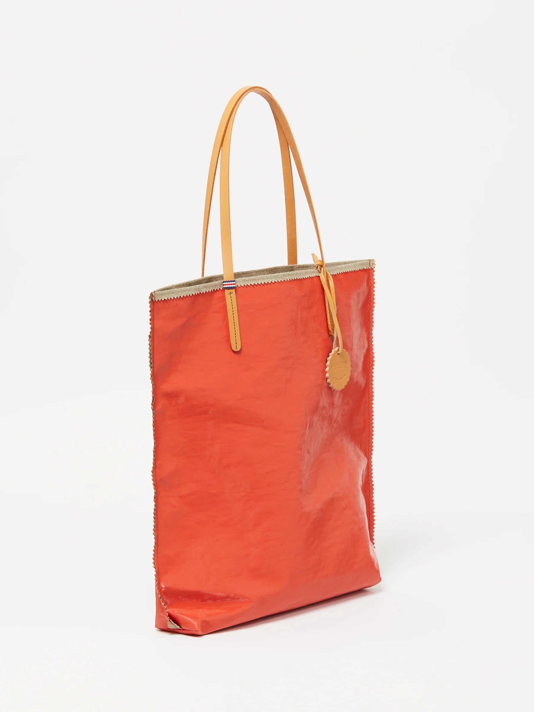 Jack Gomme AMIE Linen Tote Bag in Tomato - Big Bag NY