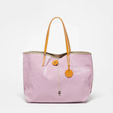 Jack Gomme BAHIA Linen Tote Bag in Lilas - Big Bag NY