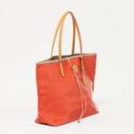 Jack Gomme BAHIA Linen Tote Bag in Tomato - Big Bag NY