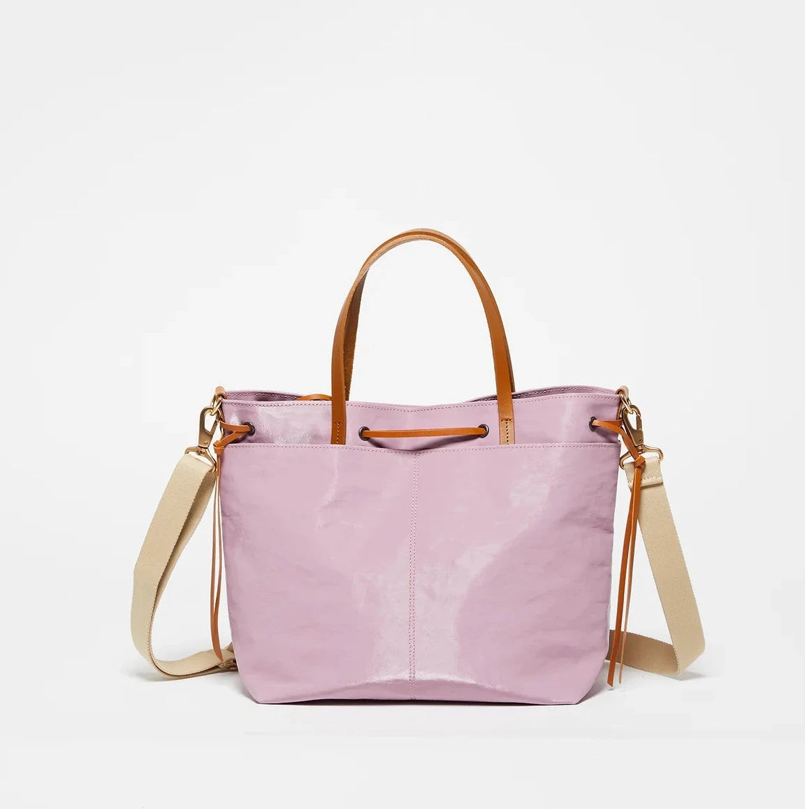 Jack Gomme EMY Linen Tote Bag in Lilas - Big Bag NY