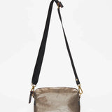 Jack Gomme Mini Linen Shoulder and Crossbody Bag in Chestnut - Big Bag NY