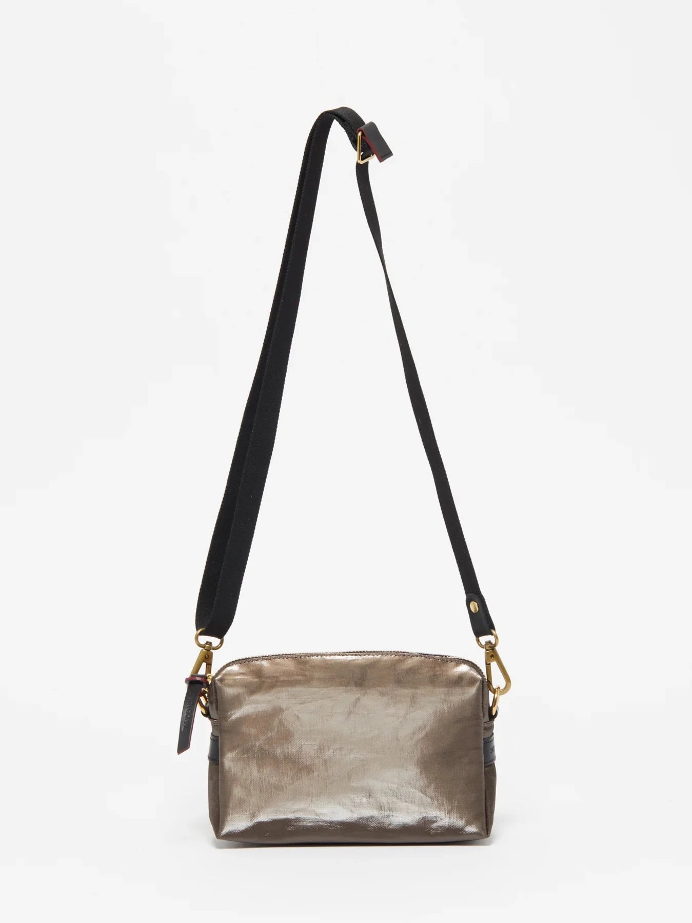 Jack Gomme Mini Linen Shoulder and Crossbody Bag in Chestnut - Big Bag NY
