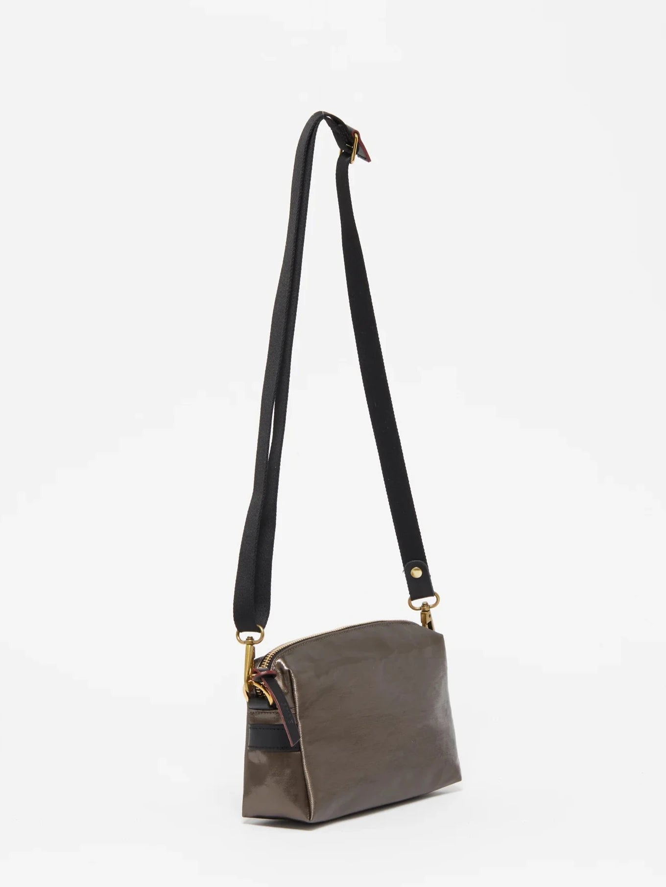 Jack Gomme Mini Linen Shoulder and Crossbody Bag in Chestnut - Big Bag NY