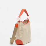 Jack Gomme BETH Sac Cabas Shopping Bag in Naturel/Orange - Big Bag NY