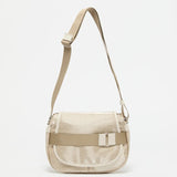 Jack Gomme PETIT GABY Linen Summer Messenger Bag in Naturel/OffWhite - Big Bag NY