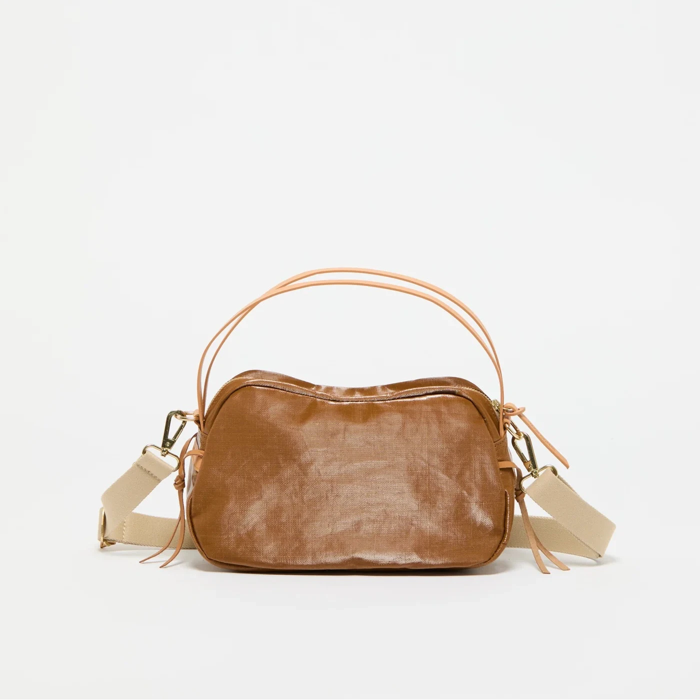 Jack Gomme LEBOWL XS Linen Bowling Bag in Havana - Big Bag NY