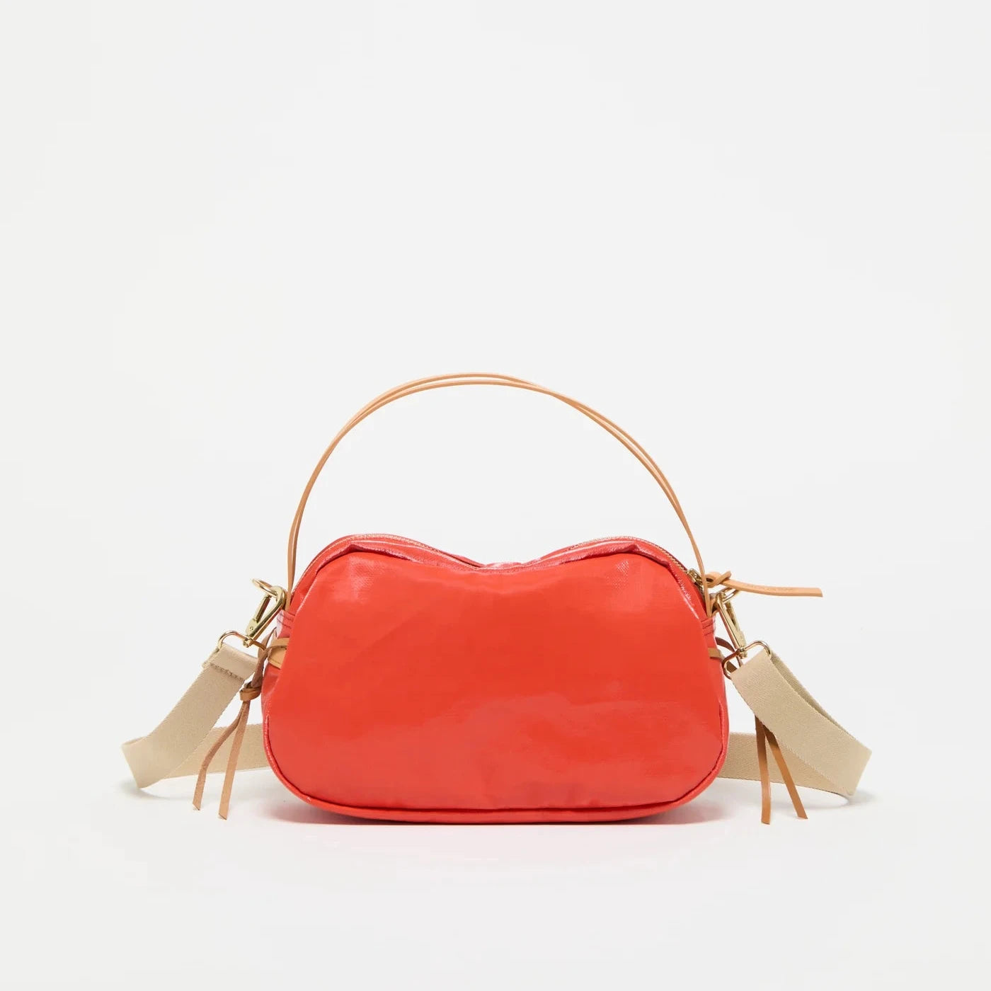 Jack Gomme LEBOWL XS Linen Bowling Bag in Tomato - Big Bag NY