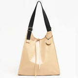 Jack Gomme LESAC Light Leather Tote in Latte - Big Bag NY