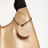 Jack Gomme LESAC Light Leather Tote in Latte - Big Bag NY