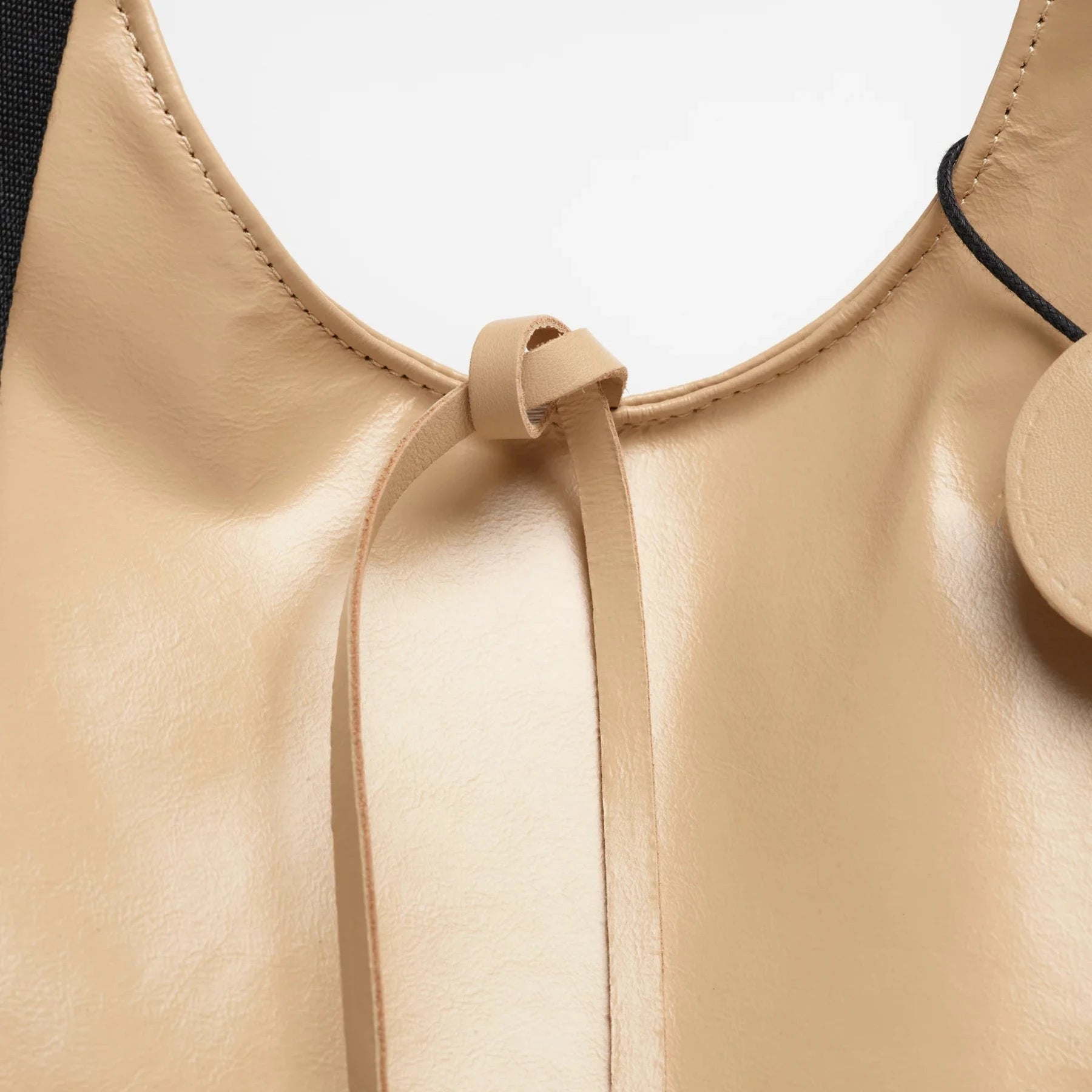 Jack Gomme LESAC Light Leather Tote in Latte - Big Bag NY