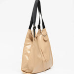 Jack Gomme LESAC Light Leather Tote in Latte - Big Bag NY