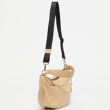 Jack Gomme PETIT CHARLIE Light Leather Half Moon Bag in Latte - Big Bag NY