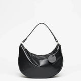 Jack Gomme PETIT CHARLIE Light Leather Half Moon Bag in Noir - Big Bag NY