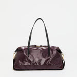 Jack Gomme ANAIS Linen Handbag in Wine - Big Bag NY