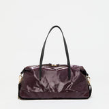 Jack Gomme ANAIS Linen Handbag in Wine - Big Bag NY
