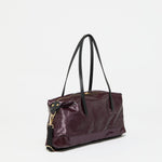 Jack Gomme ANAIS Linen Handbag in Wine - Big Bag NY
