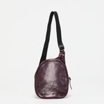 Jack Gomme KANGOUROU Linen Sling Bag in Wine - Big Bag NY