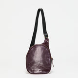 Jack Gomme KANGOUROU Linen Sling Bag in Wine - Big Bag NY