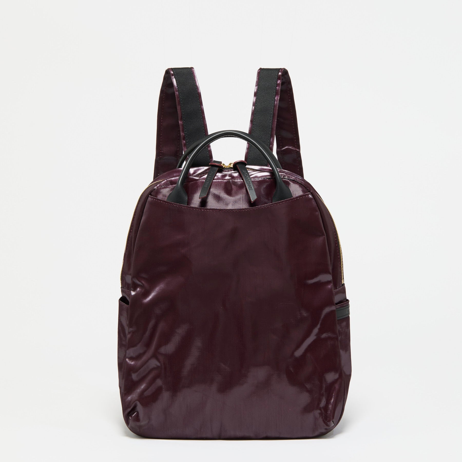 Jack Gomme Lami Linen Backpack in Wine - Big Bag NY