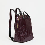 Jack Gomme Lami Linen Backpack in Wine - Big Bag NY