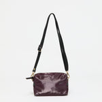 Jack Gomme Mini Linen Shoulder and Crossbody Bag in Wine - Big Bag NY