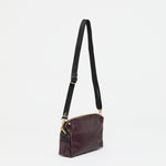 Jack Gomme Mini Linen Shoulder and Crossbody Bag in Wine - Big Bag NY