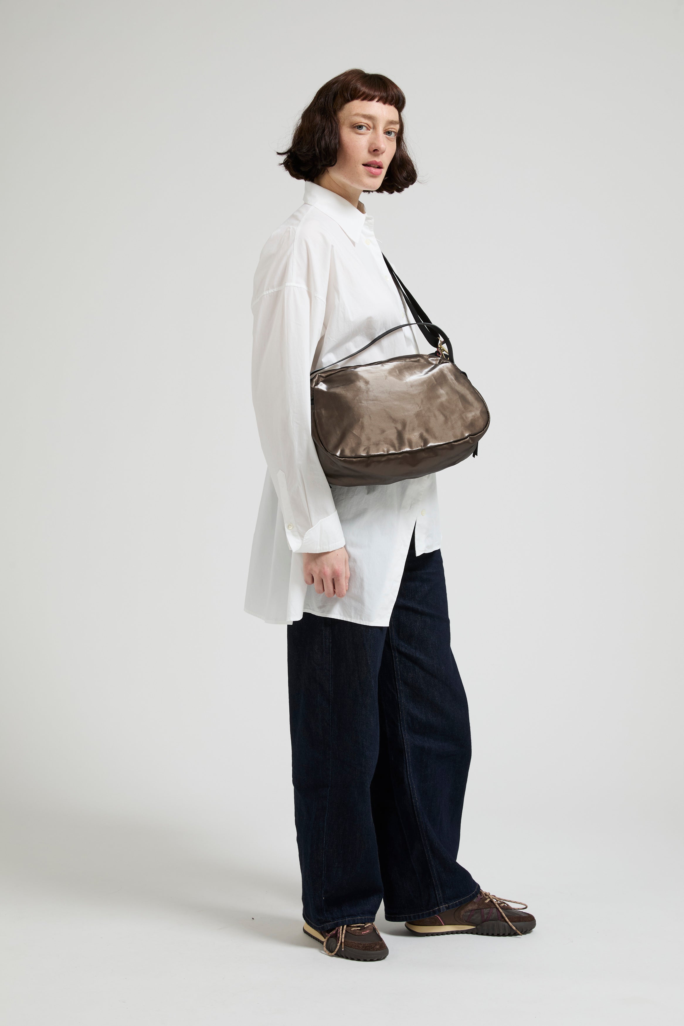 Jack Gomme Lewbowl Linen Bowling Bag in Chestnut - Big Bag NY