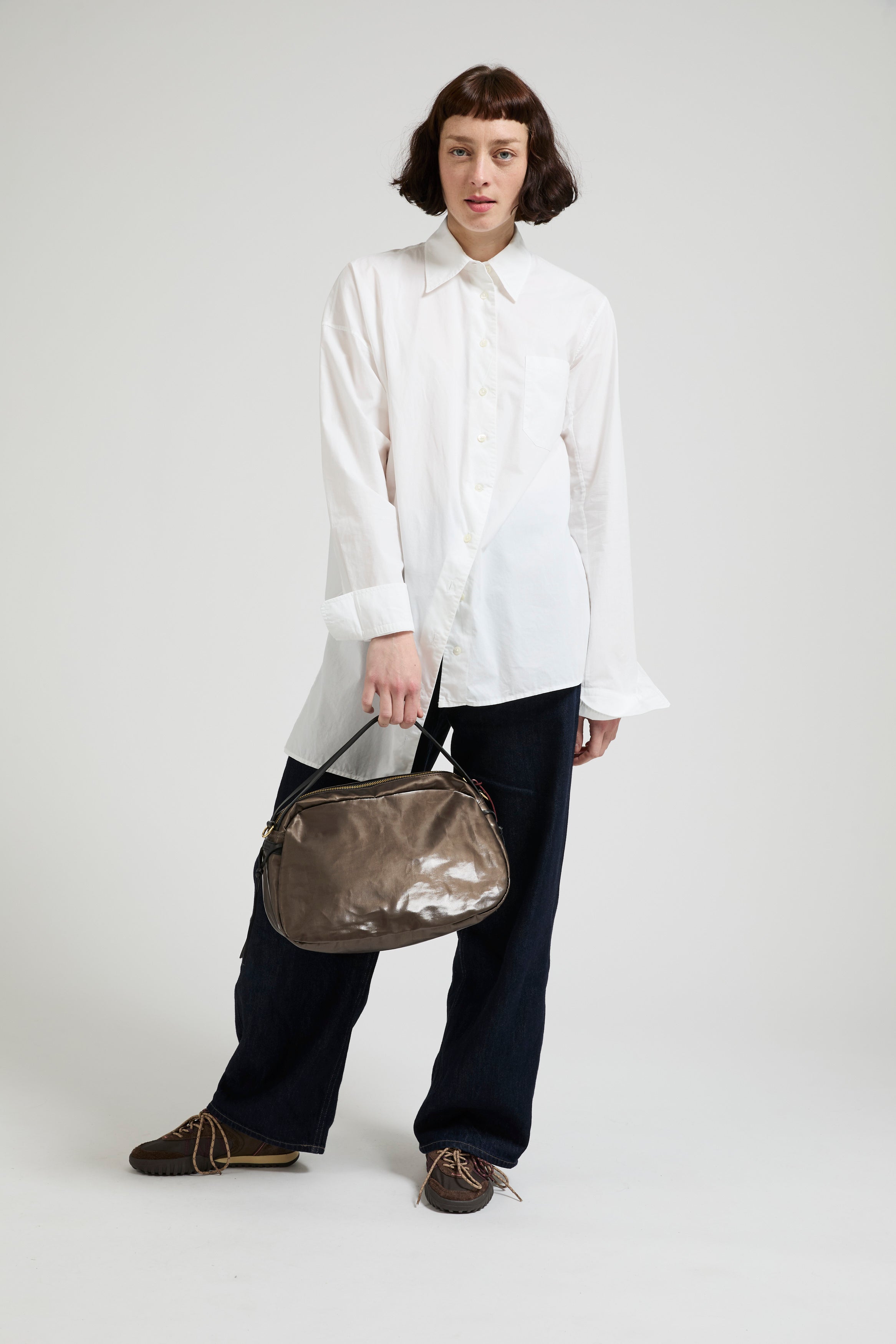 Jack Gomme Lewbowl Linen Bowling Bag in Chestnut - Big Bag NY