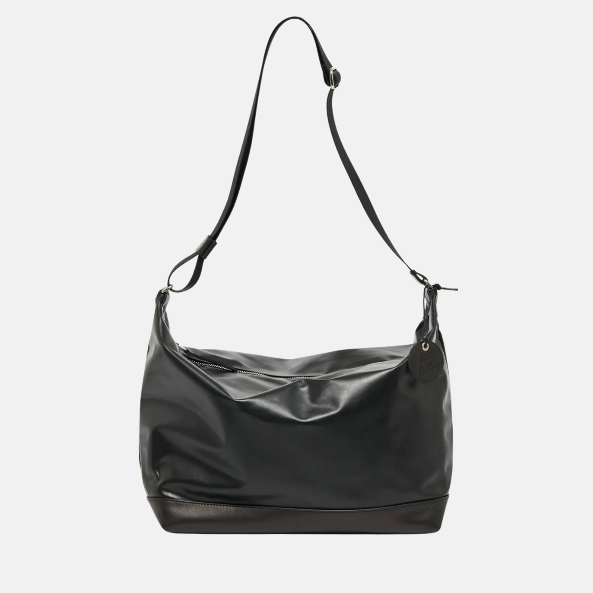 Jack Gomme ARTI Light Leather Shoulder Bag in Noir - Big Bag NY