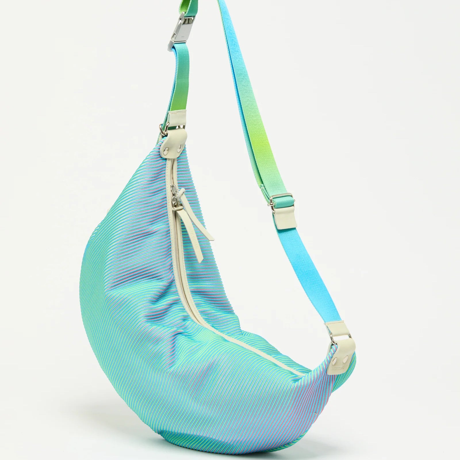 Jack Gomme Demi-Lune Luna Neon Shoulder Bag in Colibri - Big Bag NY