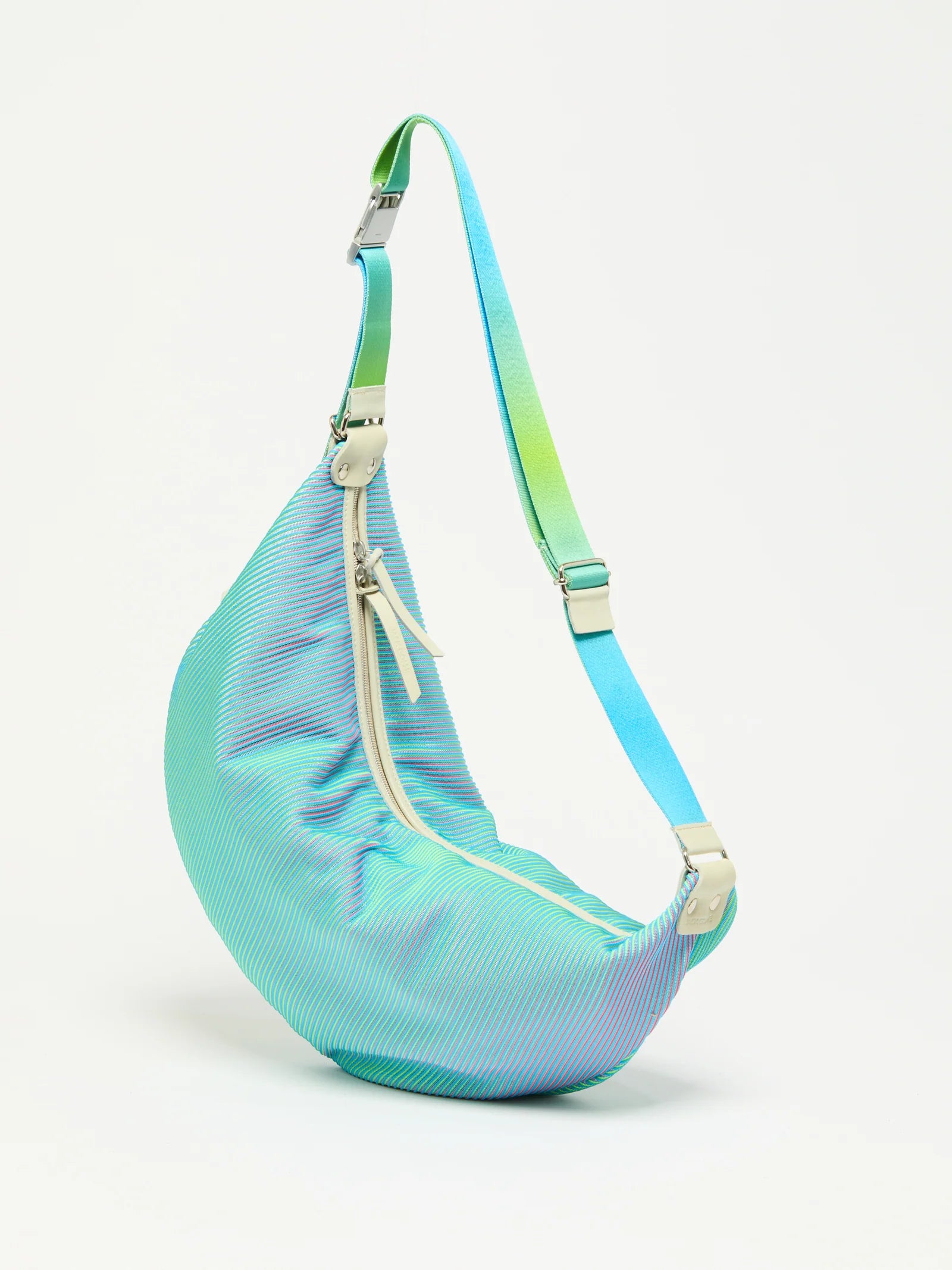 Jack Gomme Demi-Lune Luna Neon Shoulder Bag in Colibri - Big Bag NY