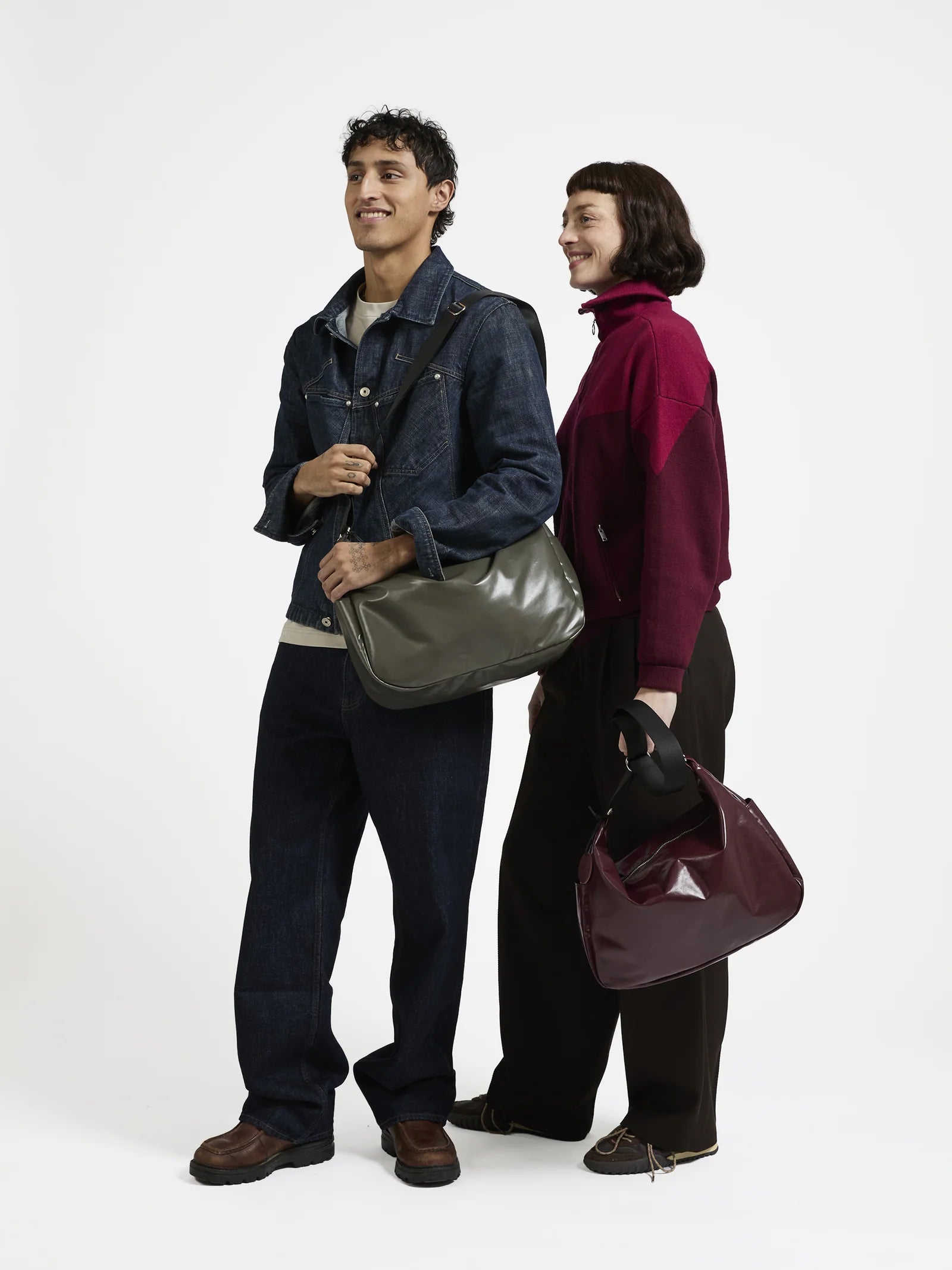Jack Gomme JOY Light Leather Shoulder Bag in Black - Big Bag NY