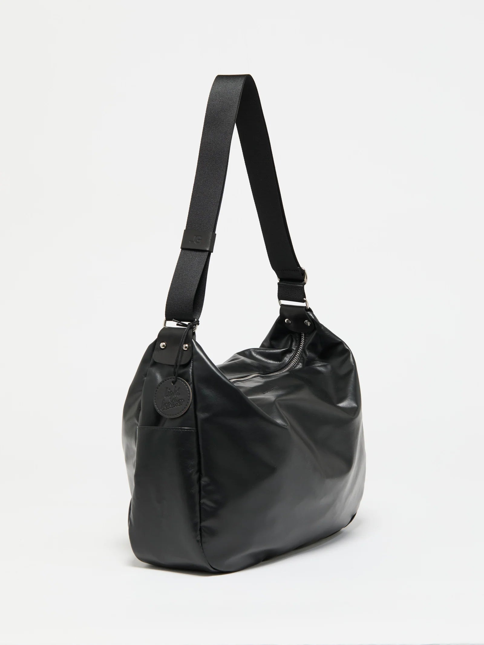 Jack Gomme JOY Light Leather Shoulder Bag in Black - Big Bag NY