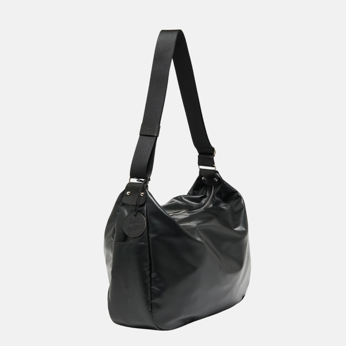 Jack Gomme JOY Light Leather Shoulder Bag in Black - Big Bag NY
