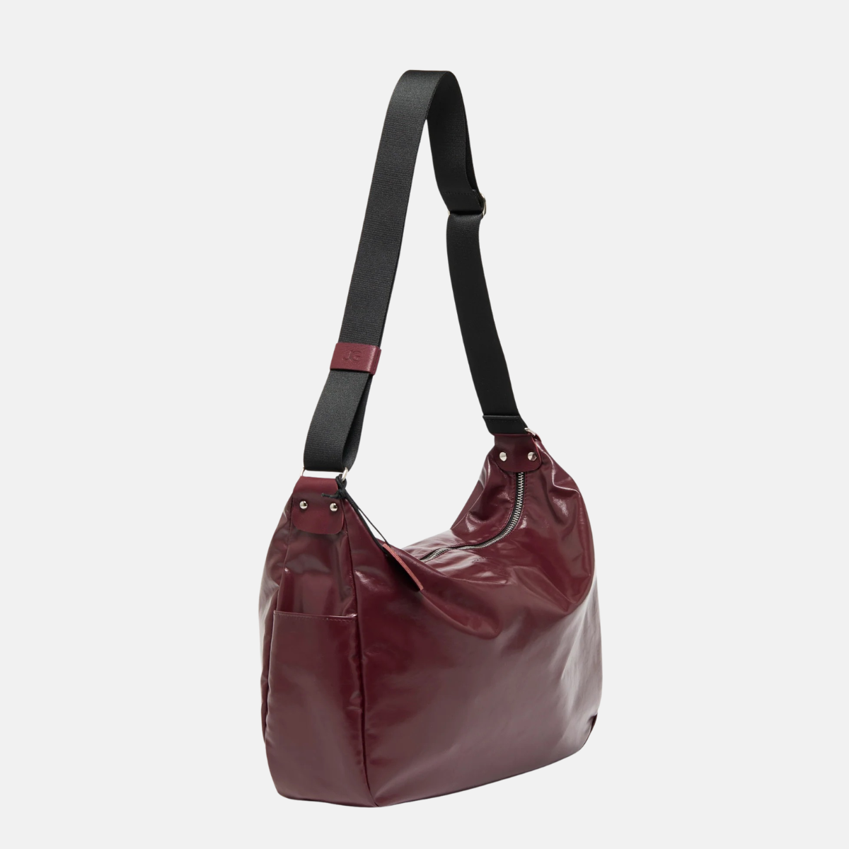 Jack Gomme JOY Light Leather Shoulder Bag in Bordeaux - Big Bag NY