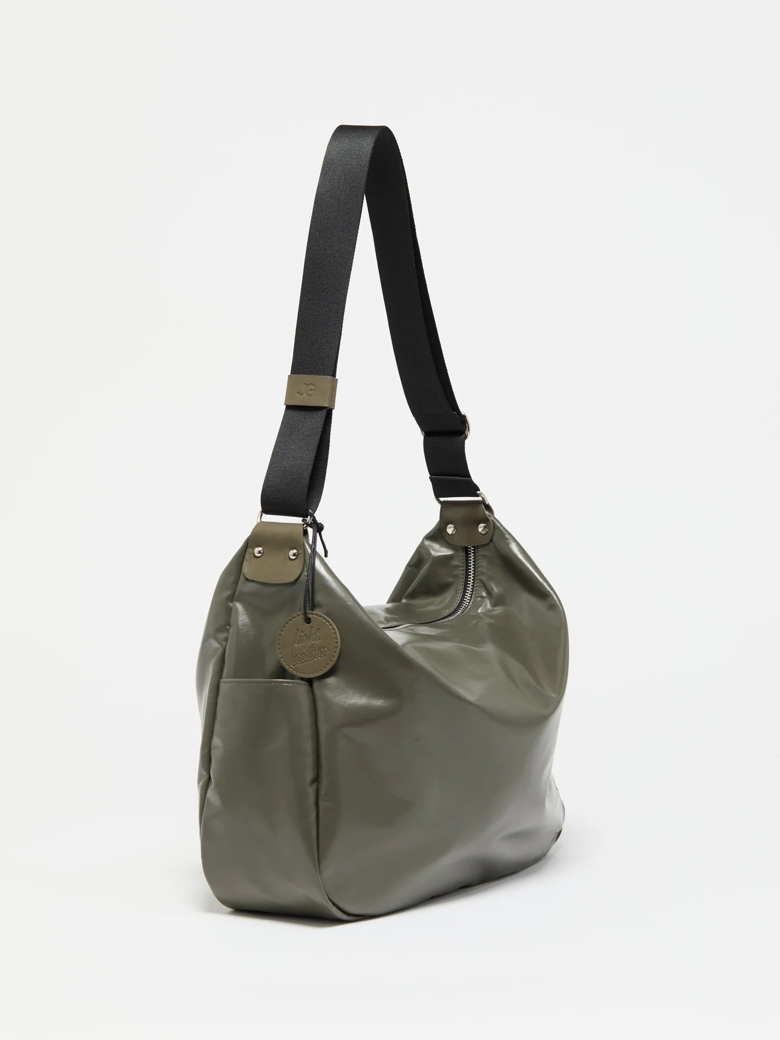 Jack Gomme JOY Light Leather Shoulder Bag in Lichen - Big Bag NY