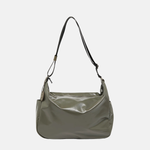 Jack Gomme JOY Light Leather Shoulder Bag in Olive - Big Bag NY